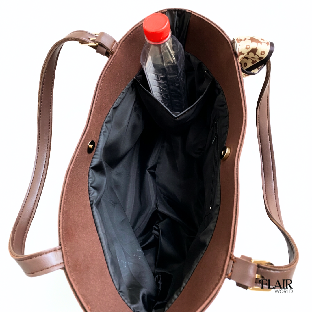 Caroline Espresso Tote Bag