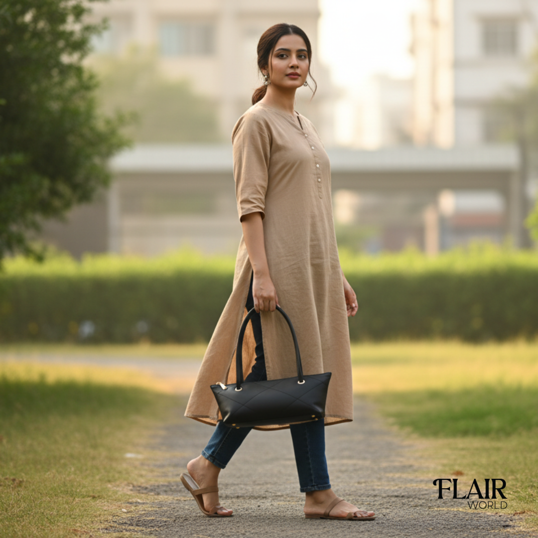 Rosemund Black Shoulder Bag