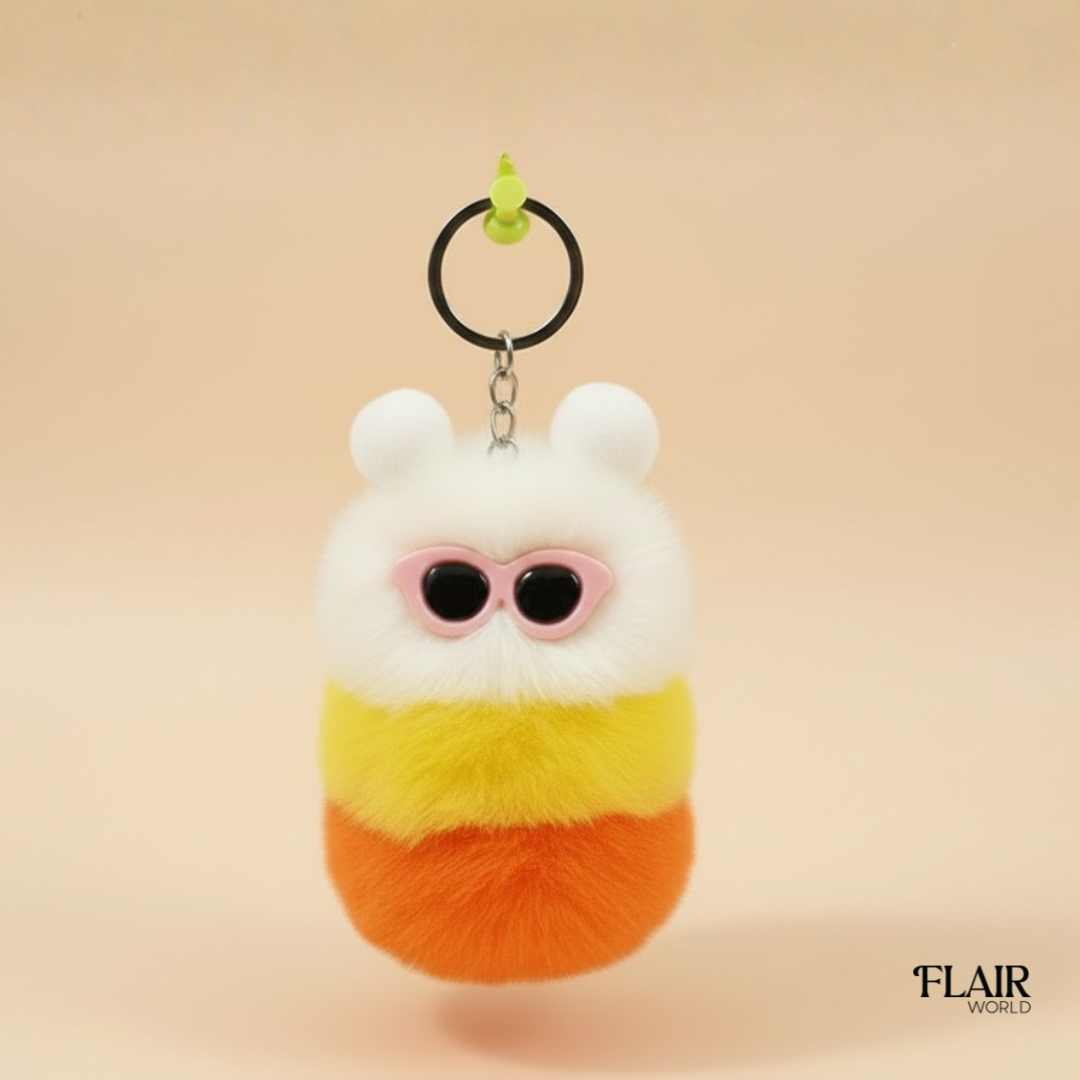 White Caterpillar Bag Charm