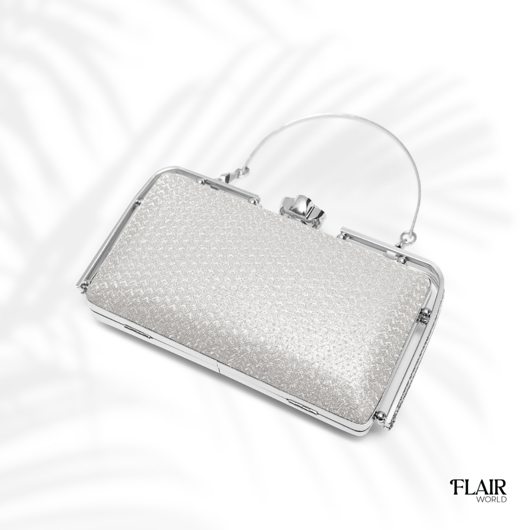 Emma Silver Clutch