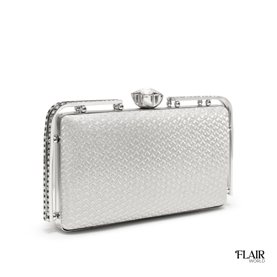 Emma Silver Clutch