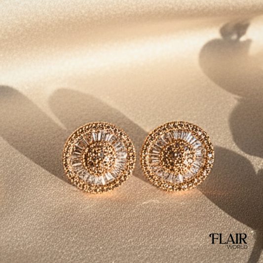 Leena Gold Crystal Studs