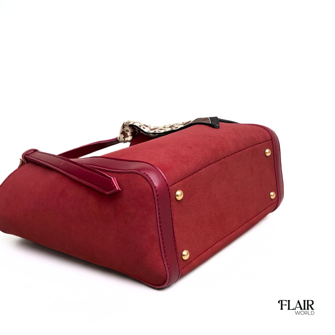 Caroline Maroon Tote Bag