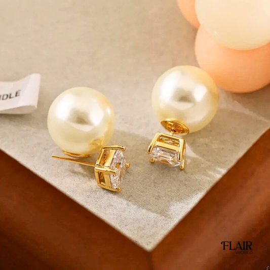 Double Sided Pearl Studs