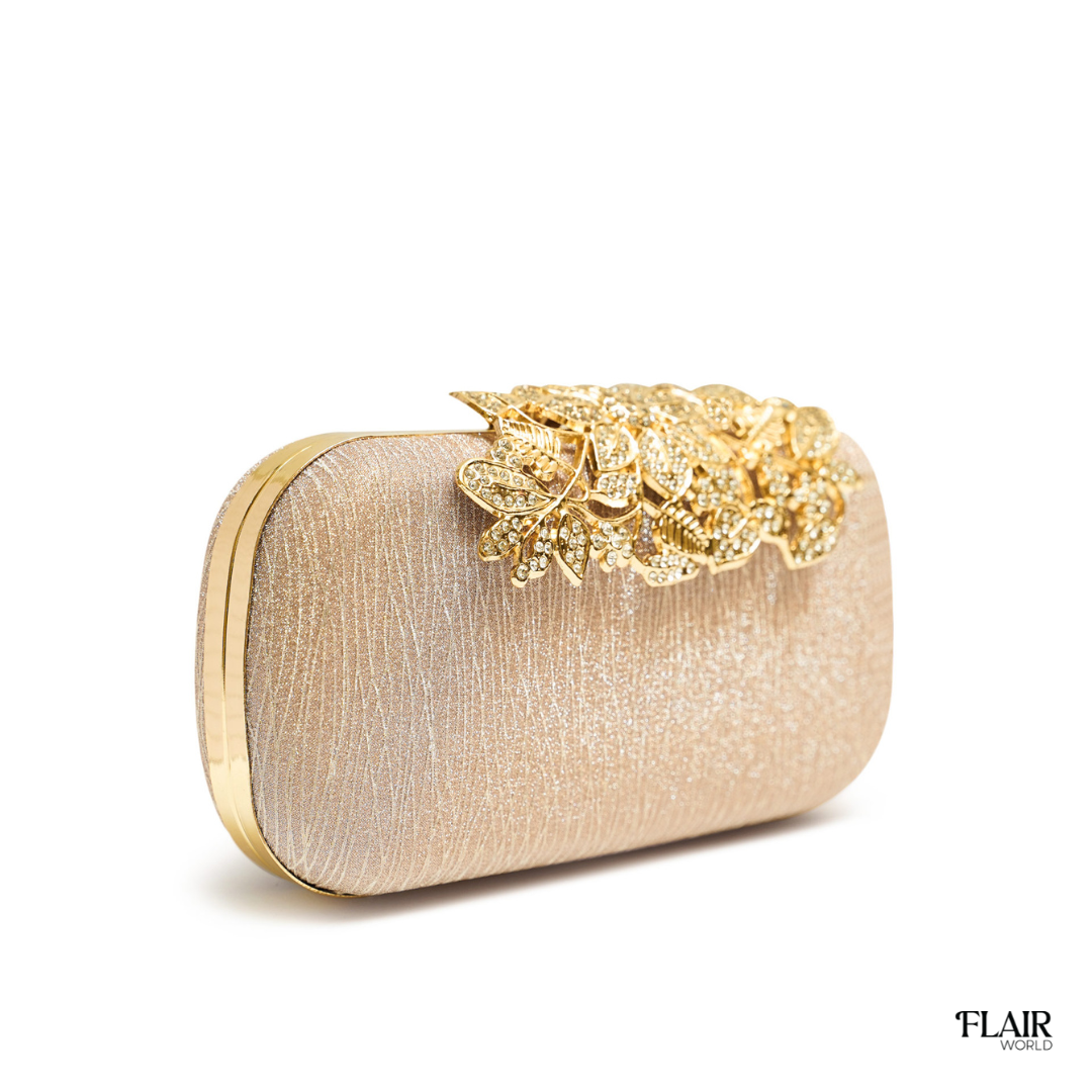 Roxaine Golden Clutch