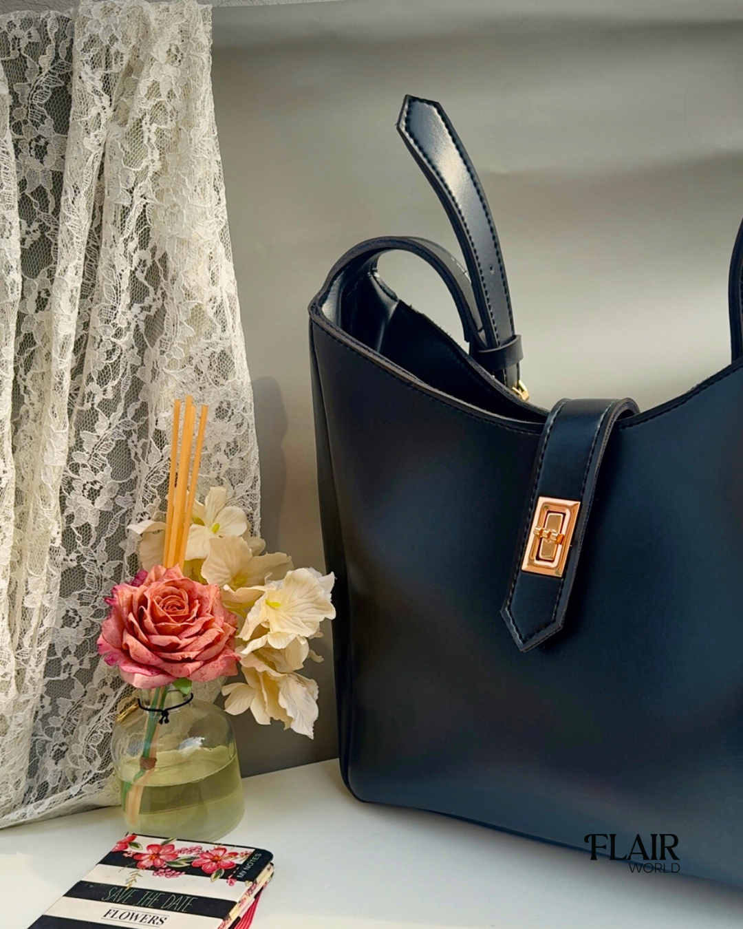 Farlin Black Tote Bag