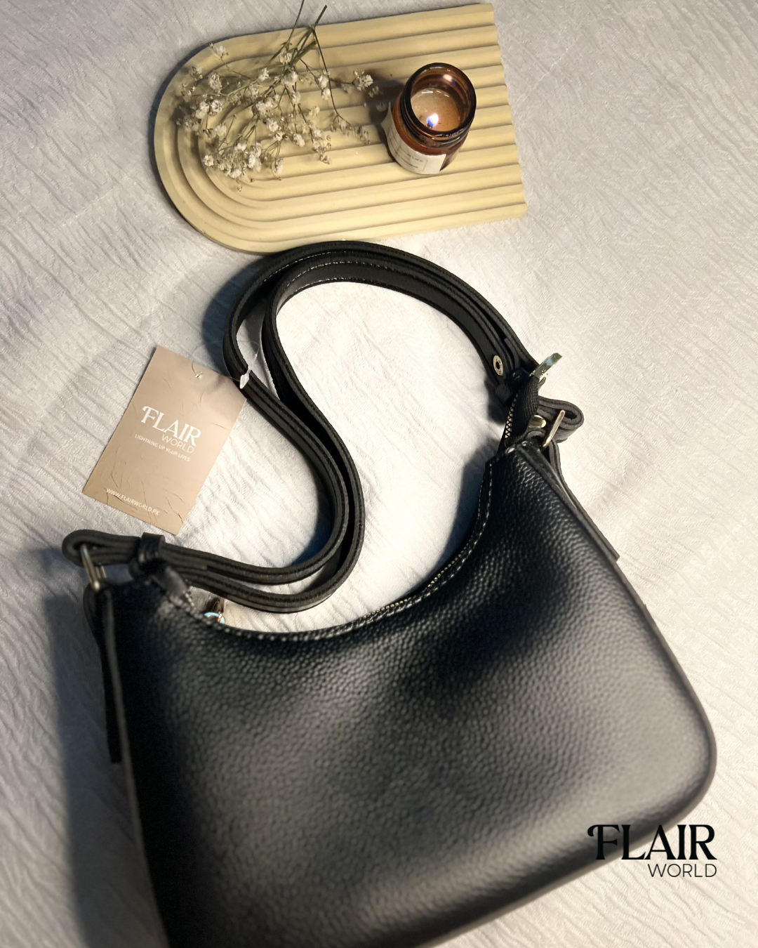 Tasia Black Shoulder Bag