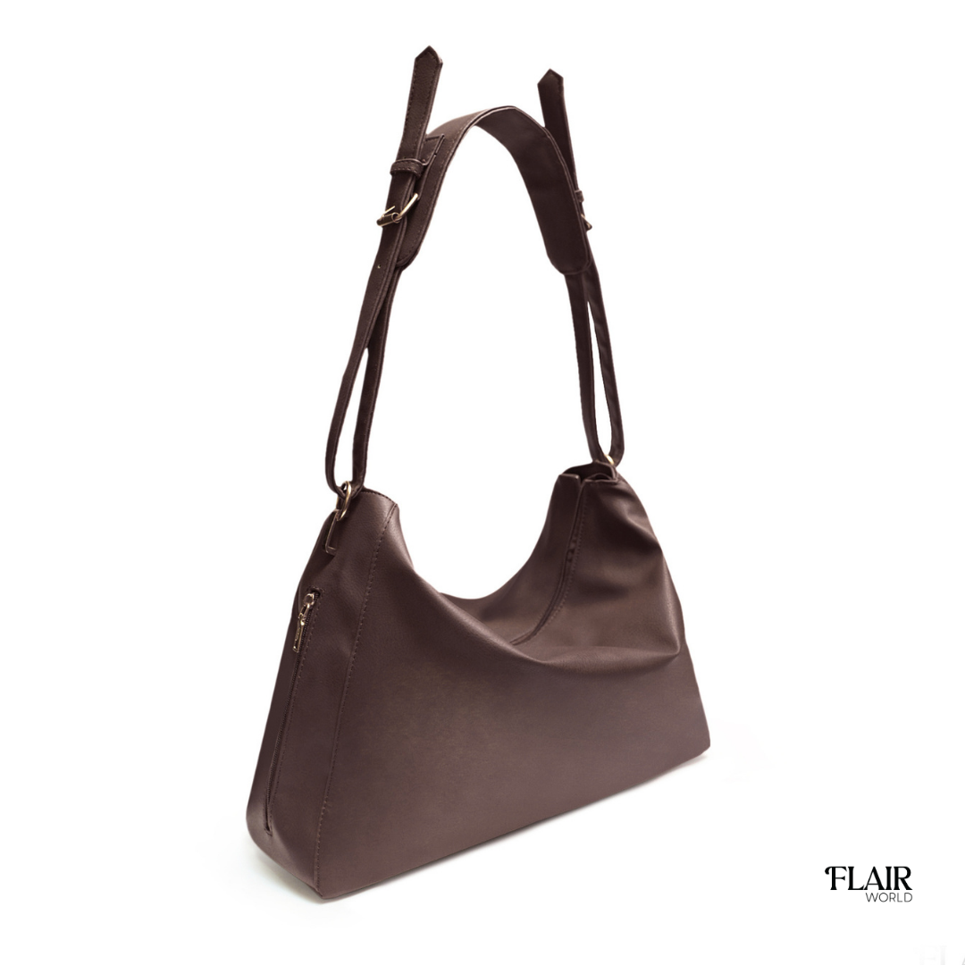 Isabella Chocolate Brown Slouch Tote Bag