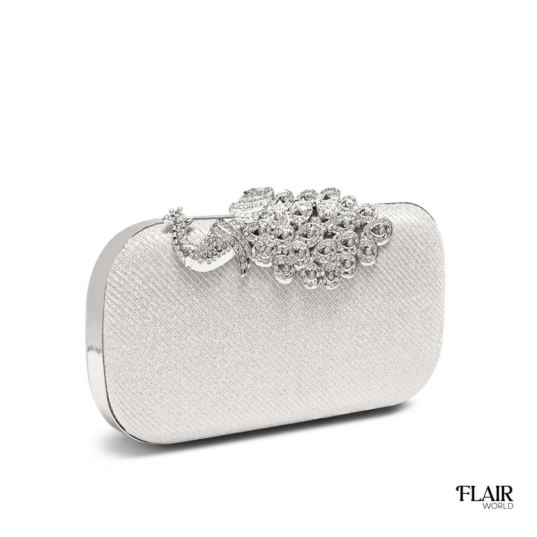 Julia Silver Clutch