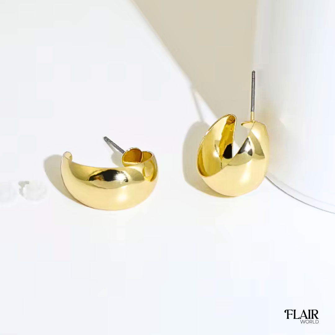 Gold Inverted Thick Studs