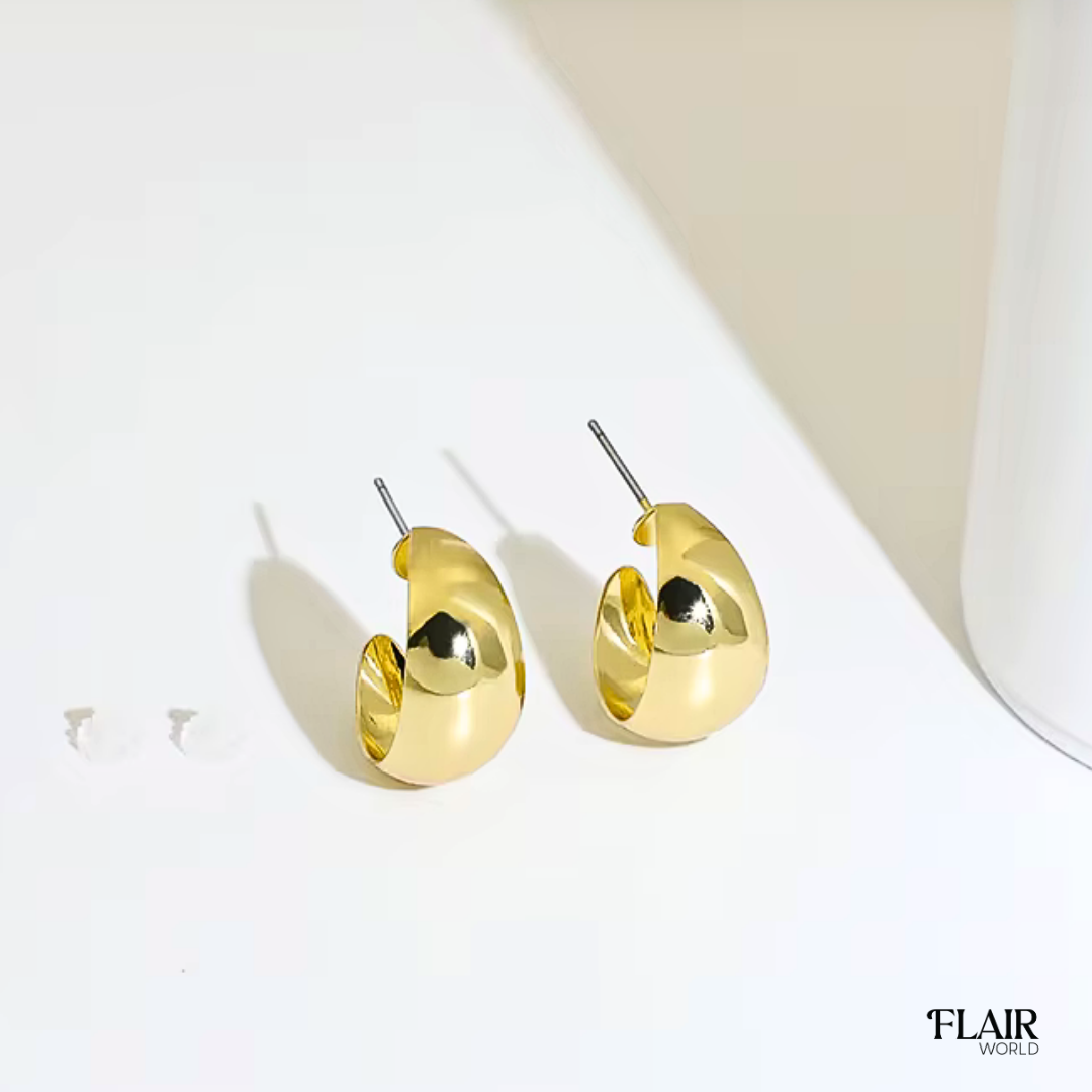 Gold Inverted Thick Studs