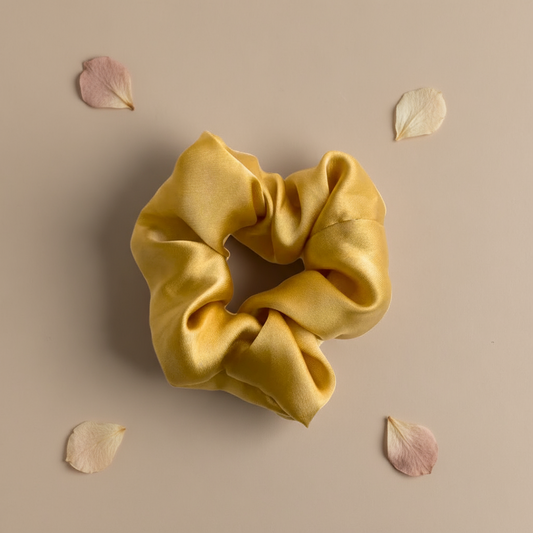 Golden Silk Scrunchie