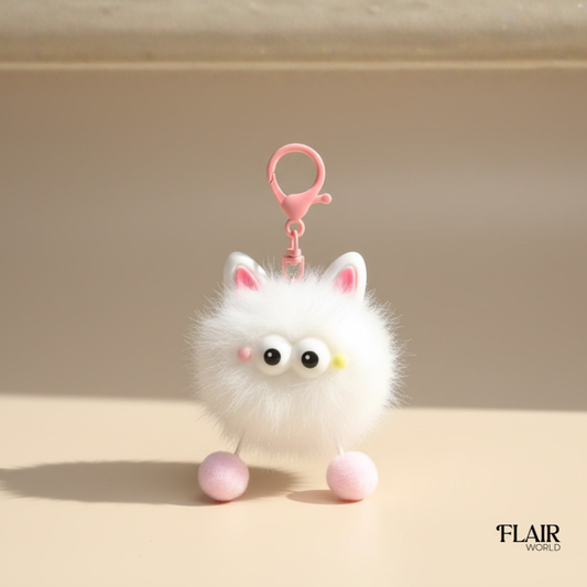 Mini Cat White Bag Charm