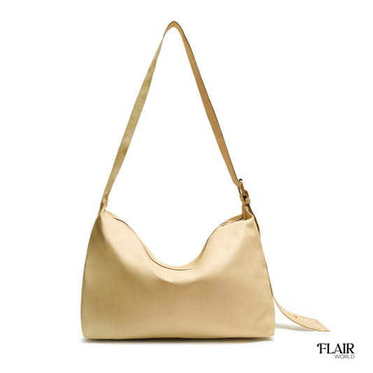 Sandy Beige Slouch Tote Bag