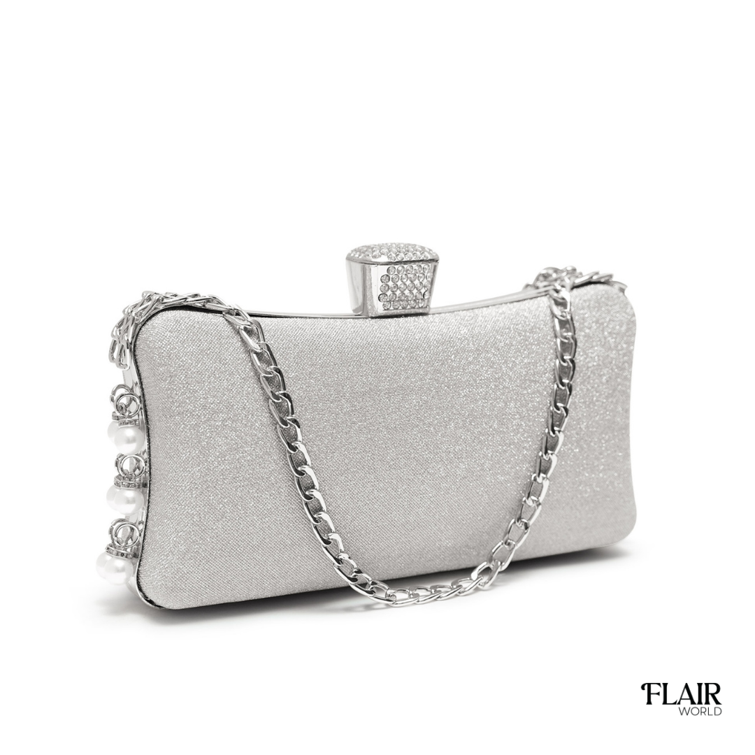 Luna Silver Clutch