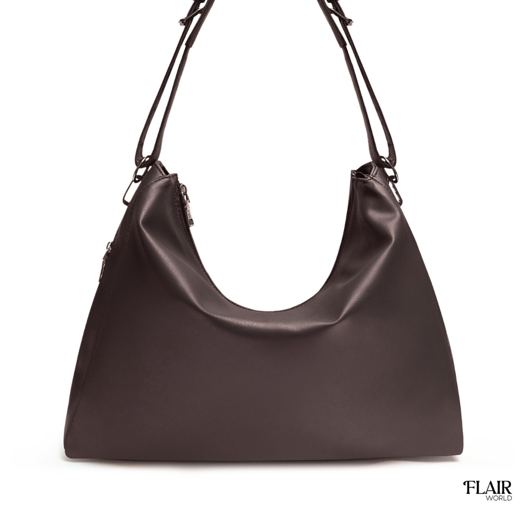 Isabella Chocolate Brown Slouch Tote Bag