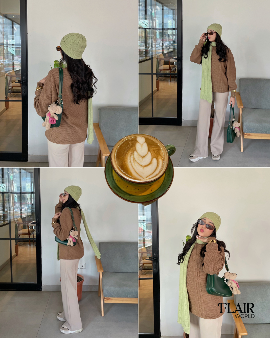 Tasia Green Shoulder Bag