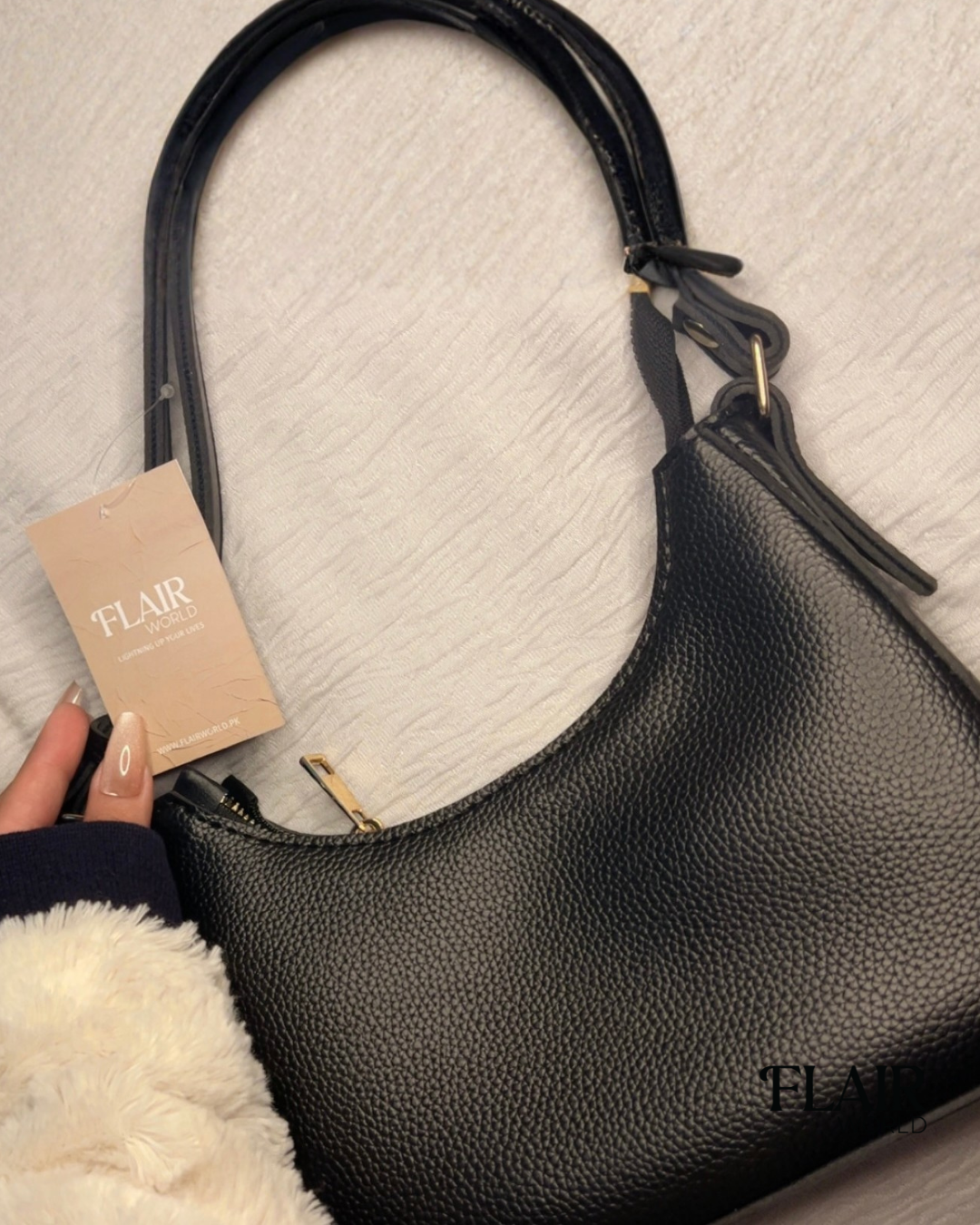 Tasia Black Shoulder Bag