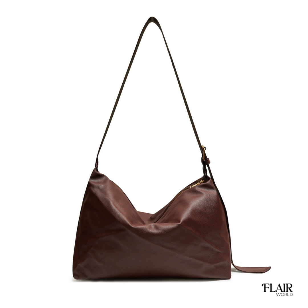 Sandy Brown Slouch Tote Bag