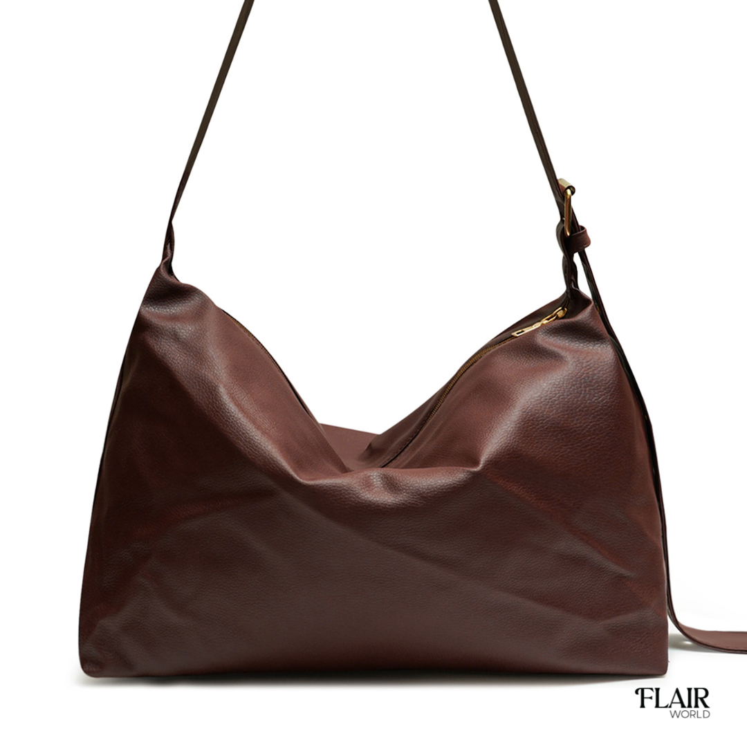 Sandy Brown Slouch Tote Bag