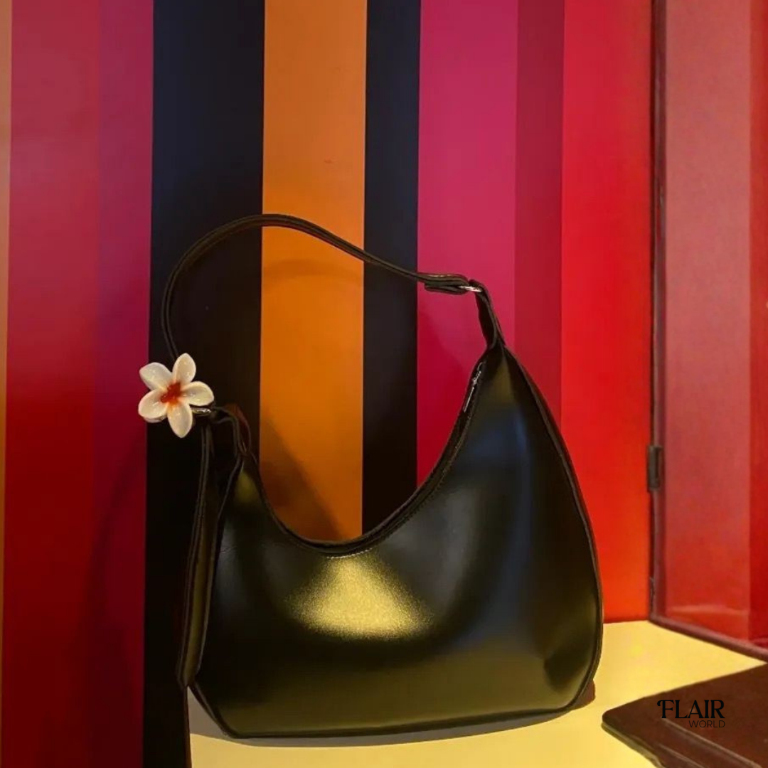Alanna Black Hobo Bag