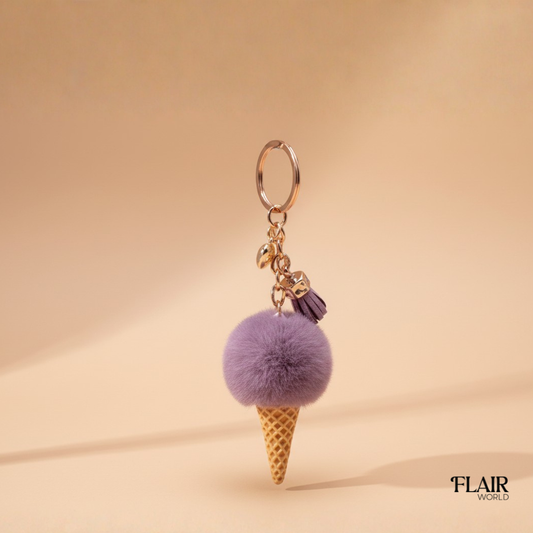 Purple Ice Cream Bag Charm