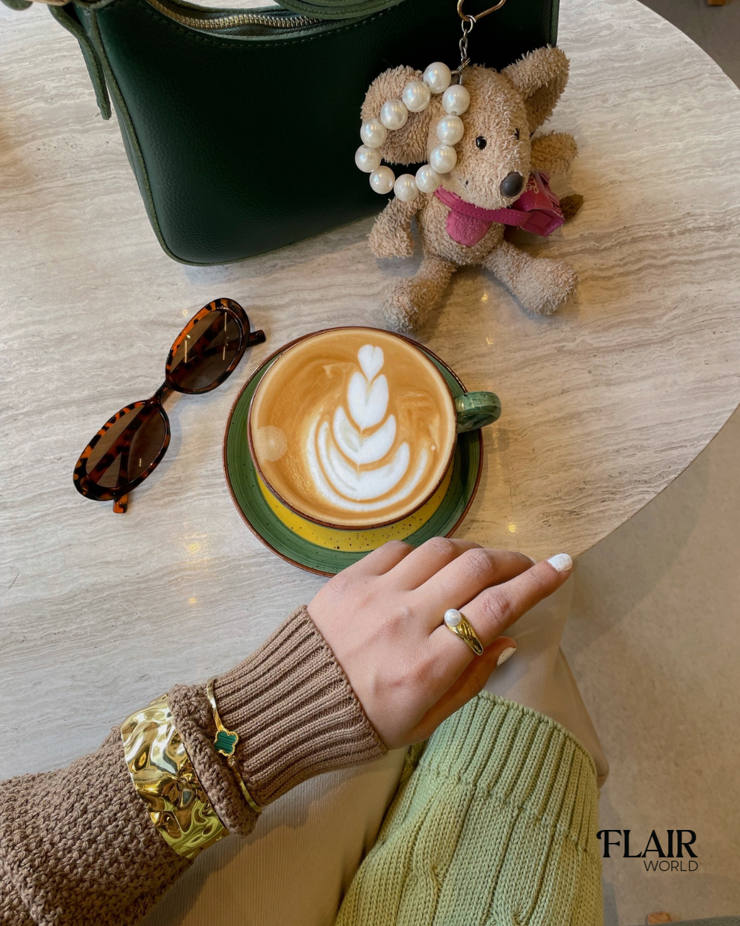 Tasia Green Shoulder Bag