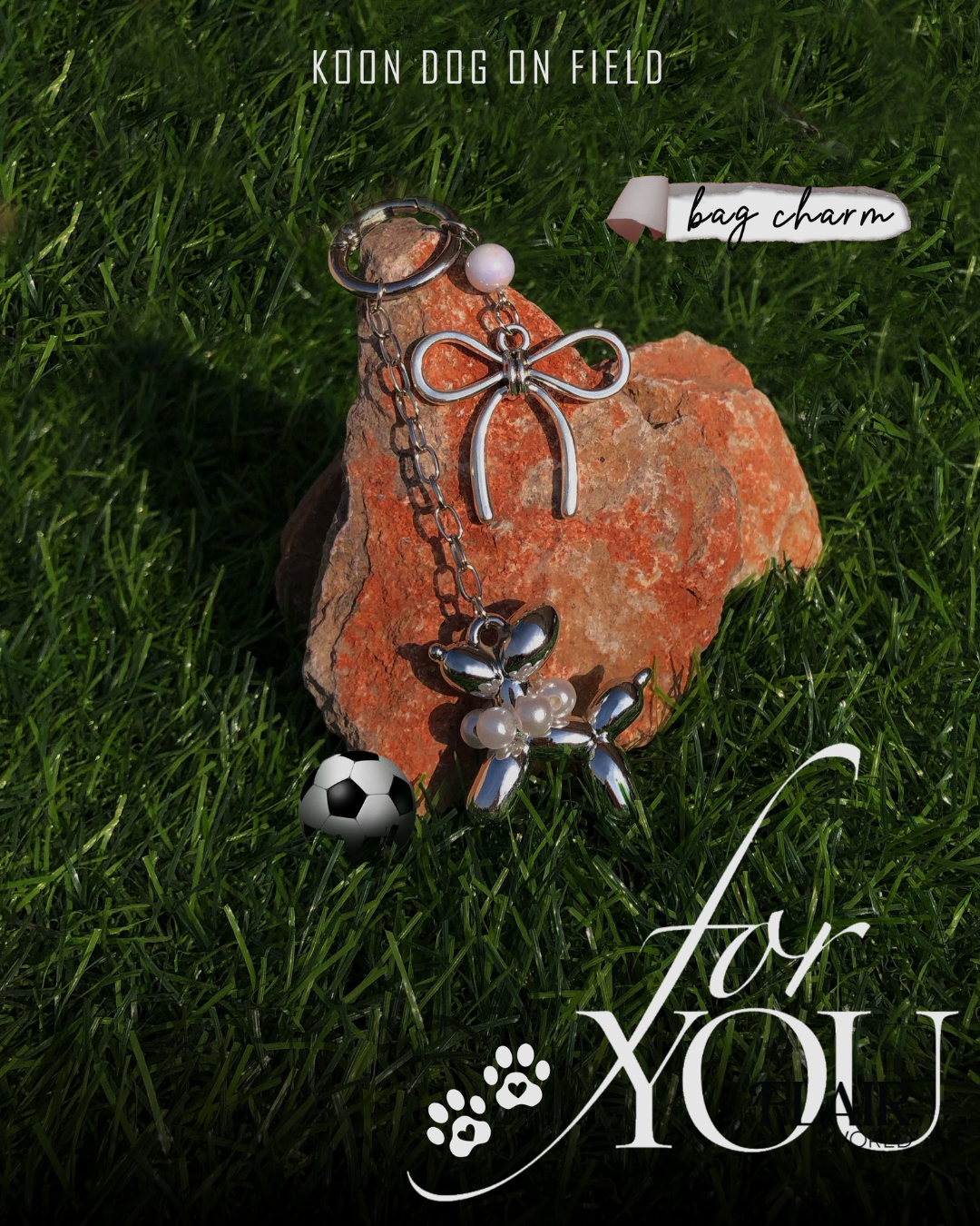 Silver Puppy Bag Charm