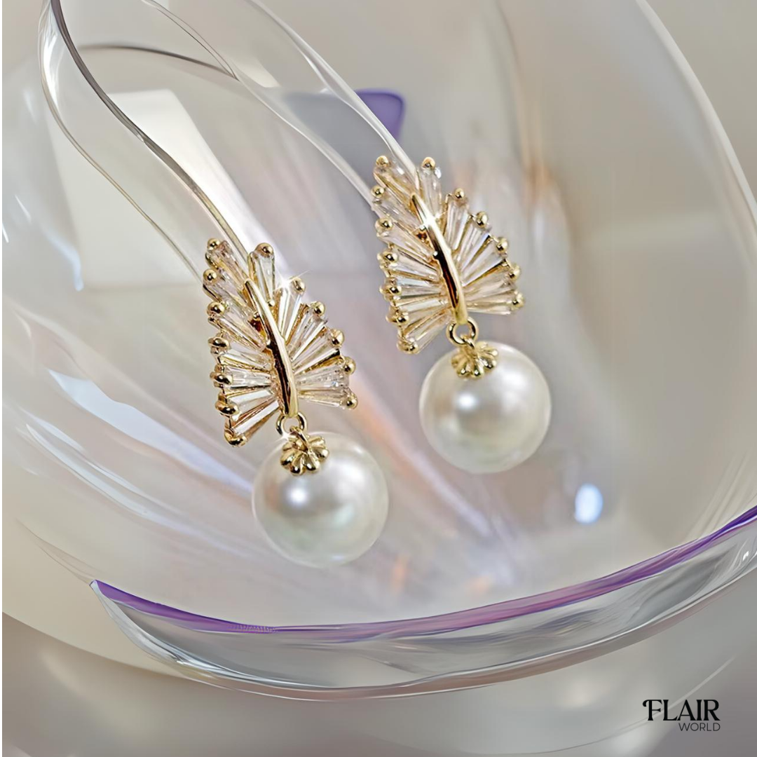 Firn Gold Pearl Earings