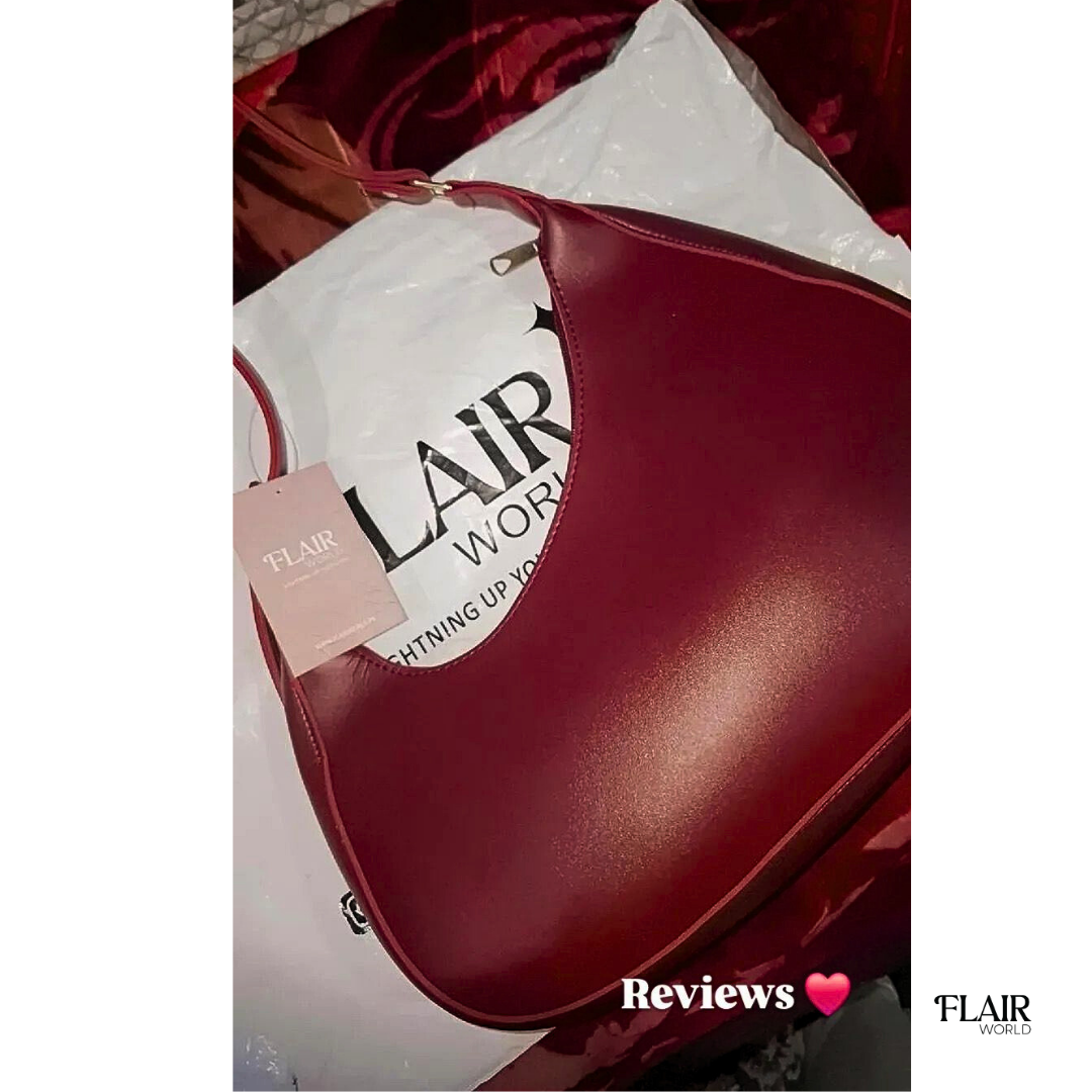 Alanna Maroon Hobo Bag