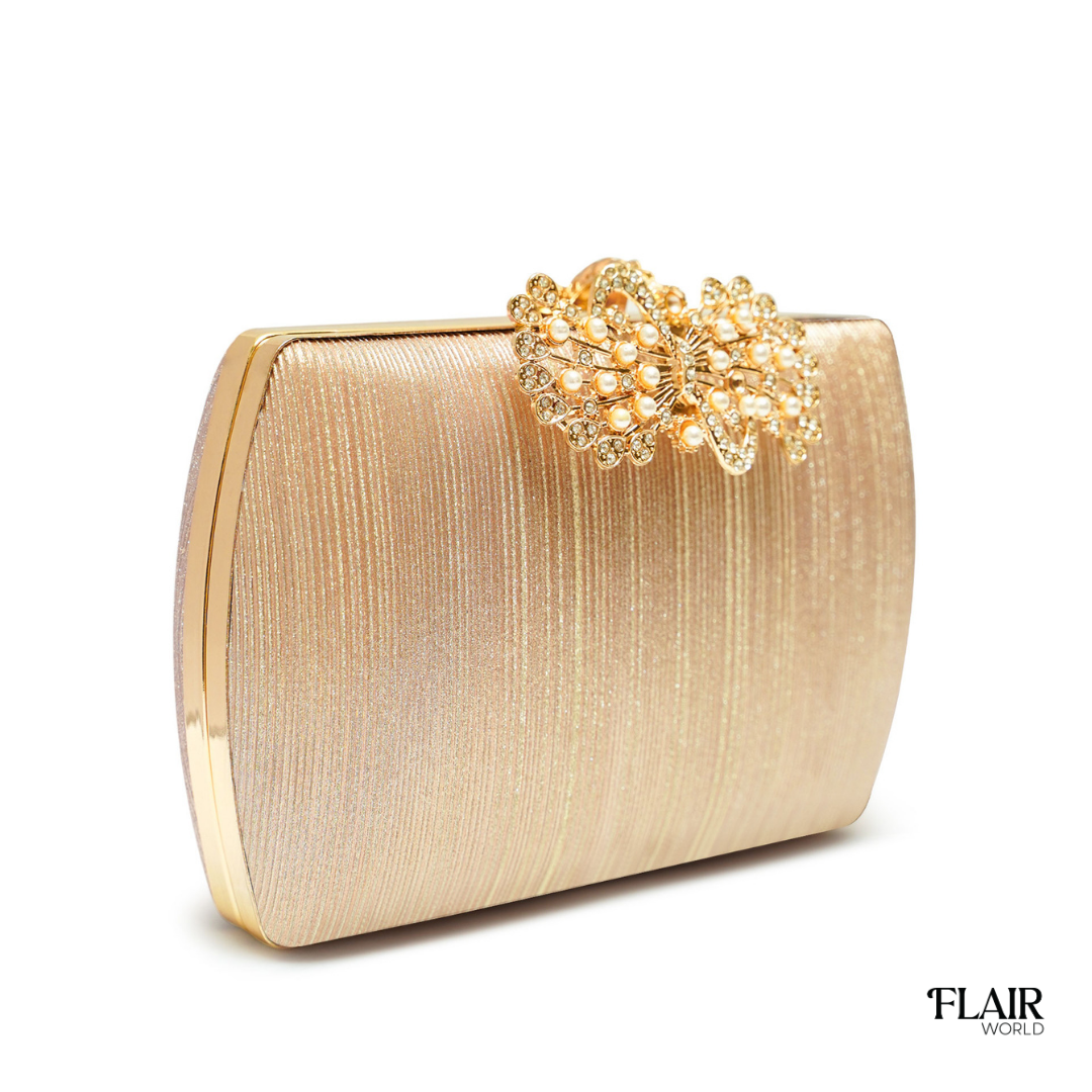 Rosie Golden Clutch