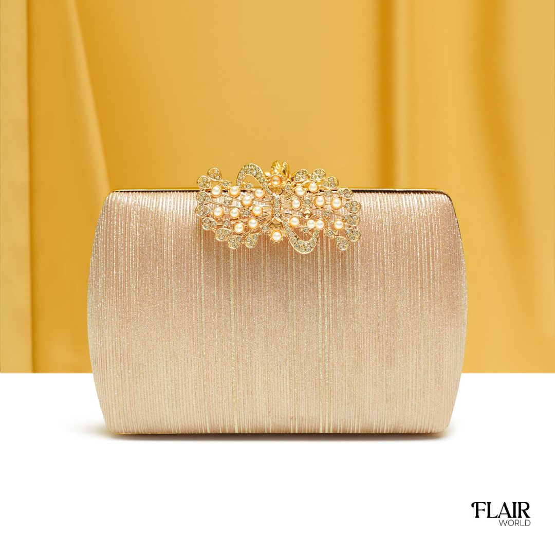 Rosie Golden Clutch