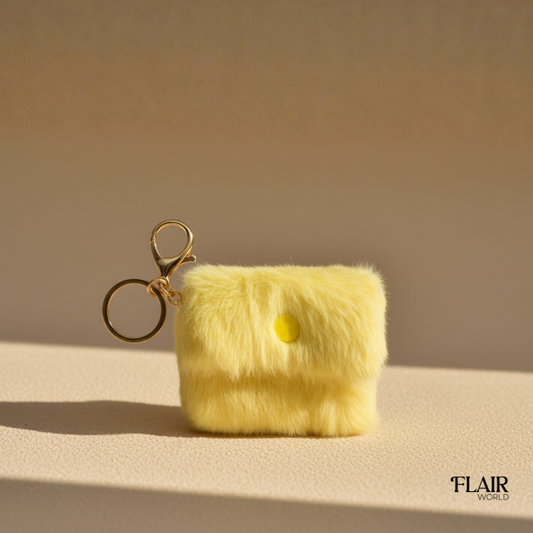 Yellow Mini Pouch Key Chain