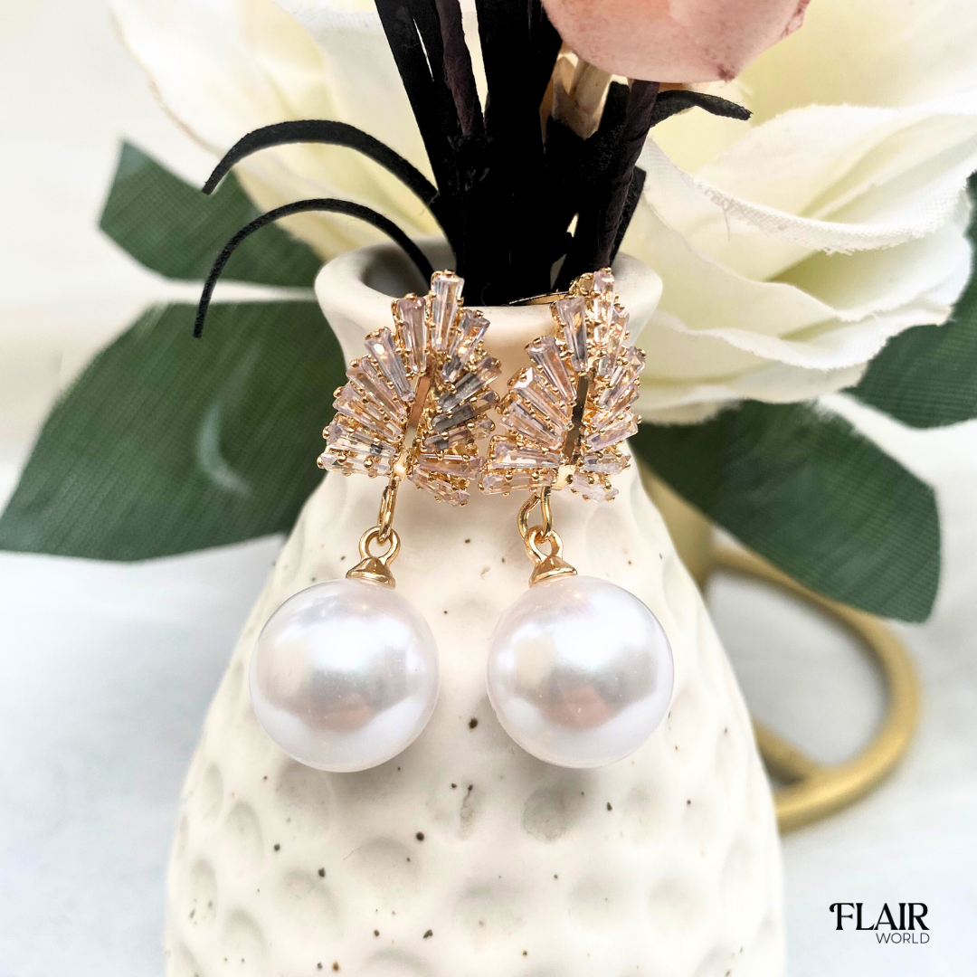 Firn Gold Pearl Earings