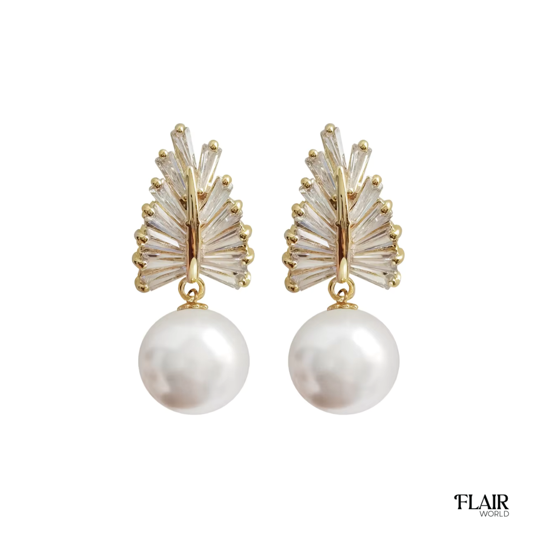 Firn Gold Pearl Earings