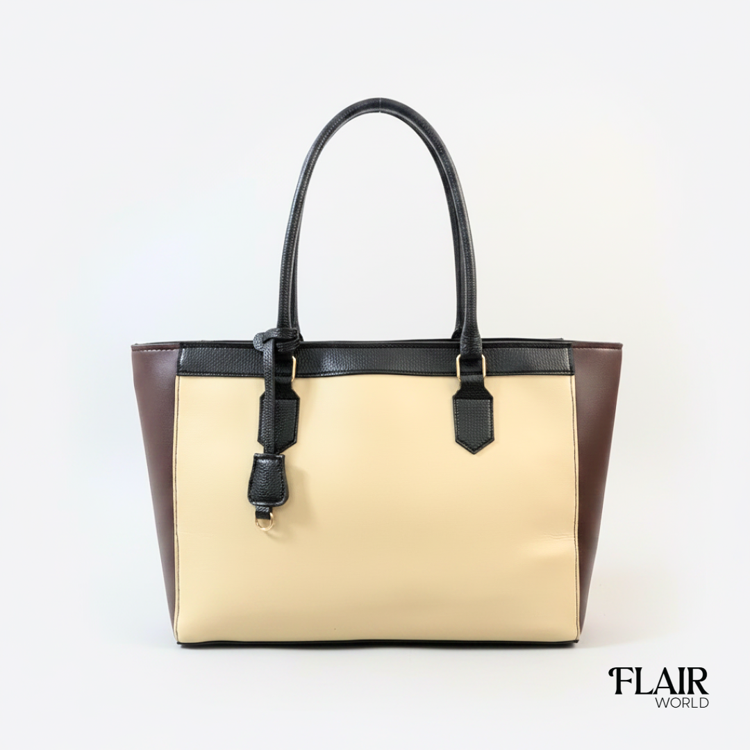 Caira Beige Tote Bag