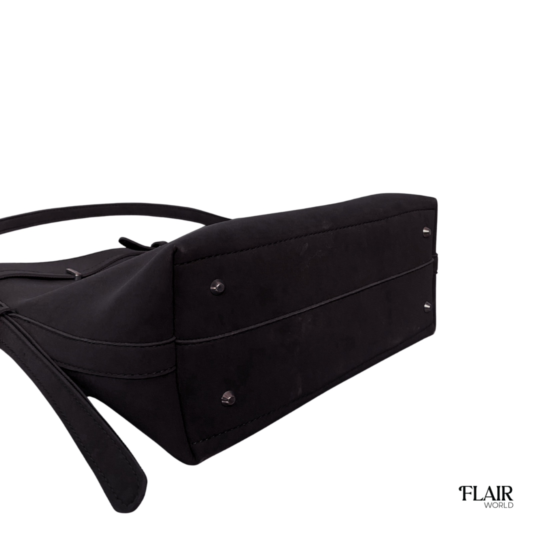 Christy Black Bucket Tote Bag