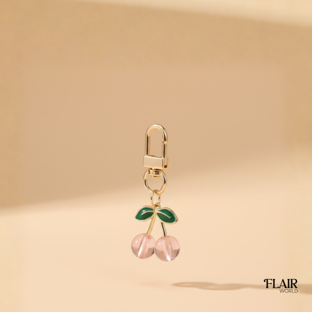 Mini Purple Cherry Bag Charm