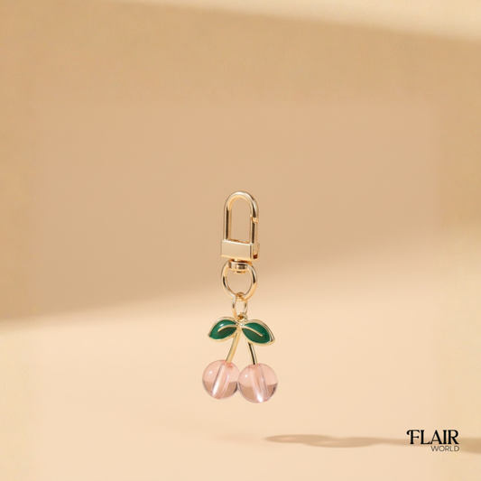 Mini Purple Cherry Bag Charm