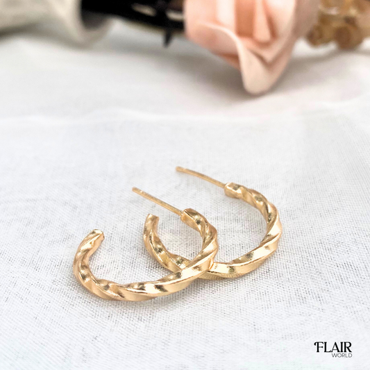 Gold Riz Hoops