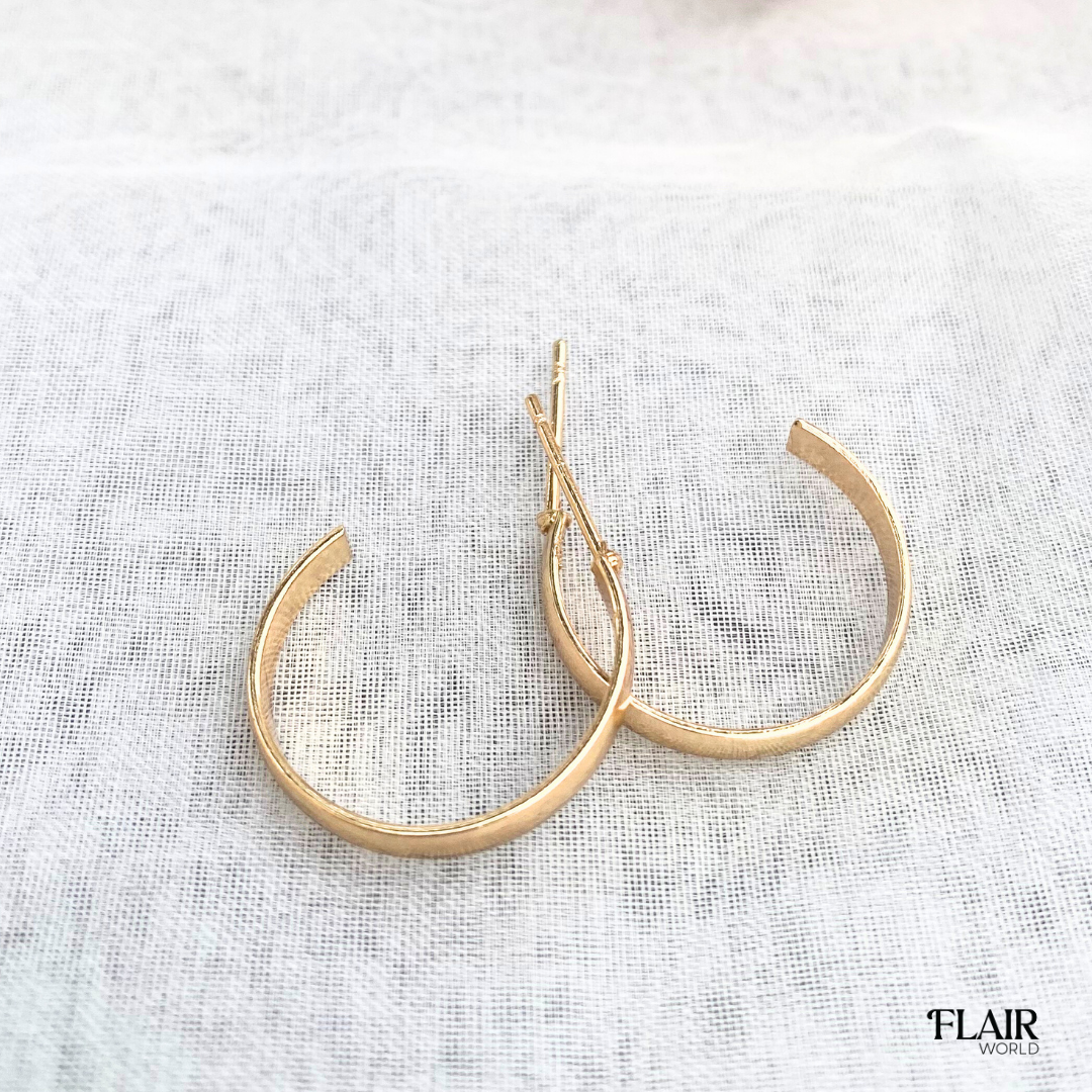 Gold Thin Solid Hoops