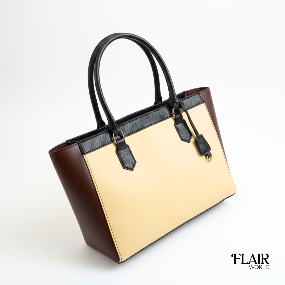 Caira Beige Tote Bag