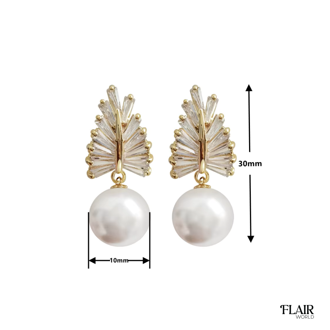 Firn Gold Pearl Earings