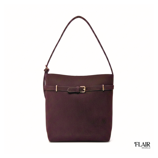 Christy Dark Brown Bucket Tote Bag