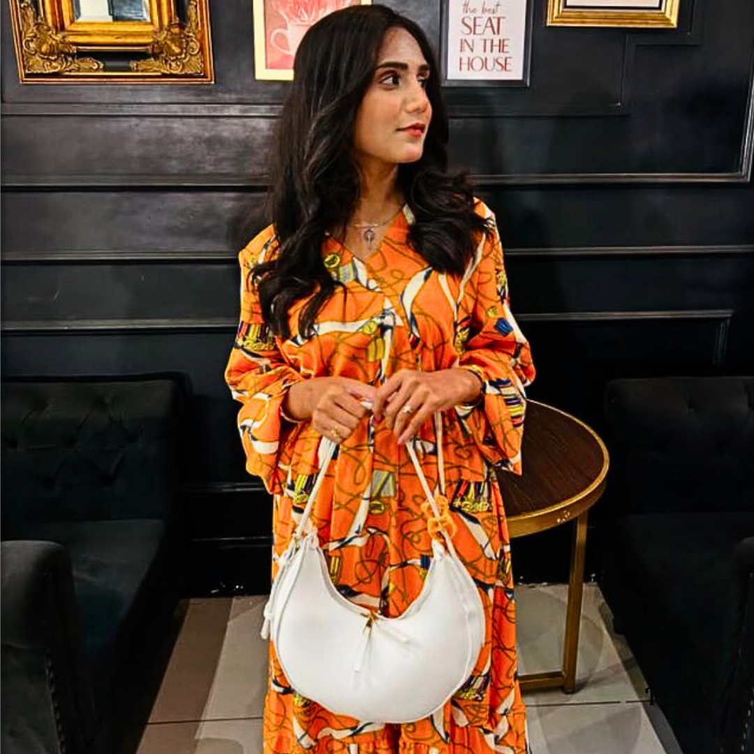 Claudia White Hobo Bag