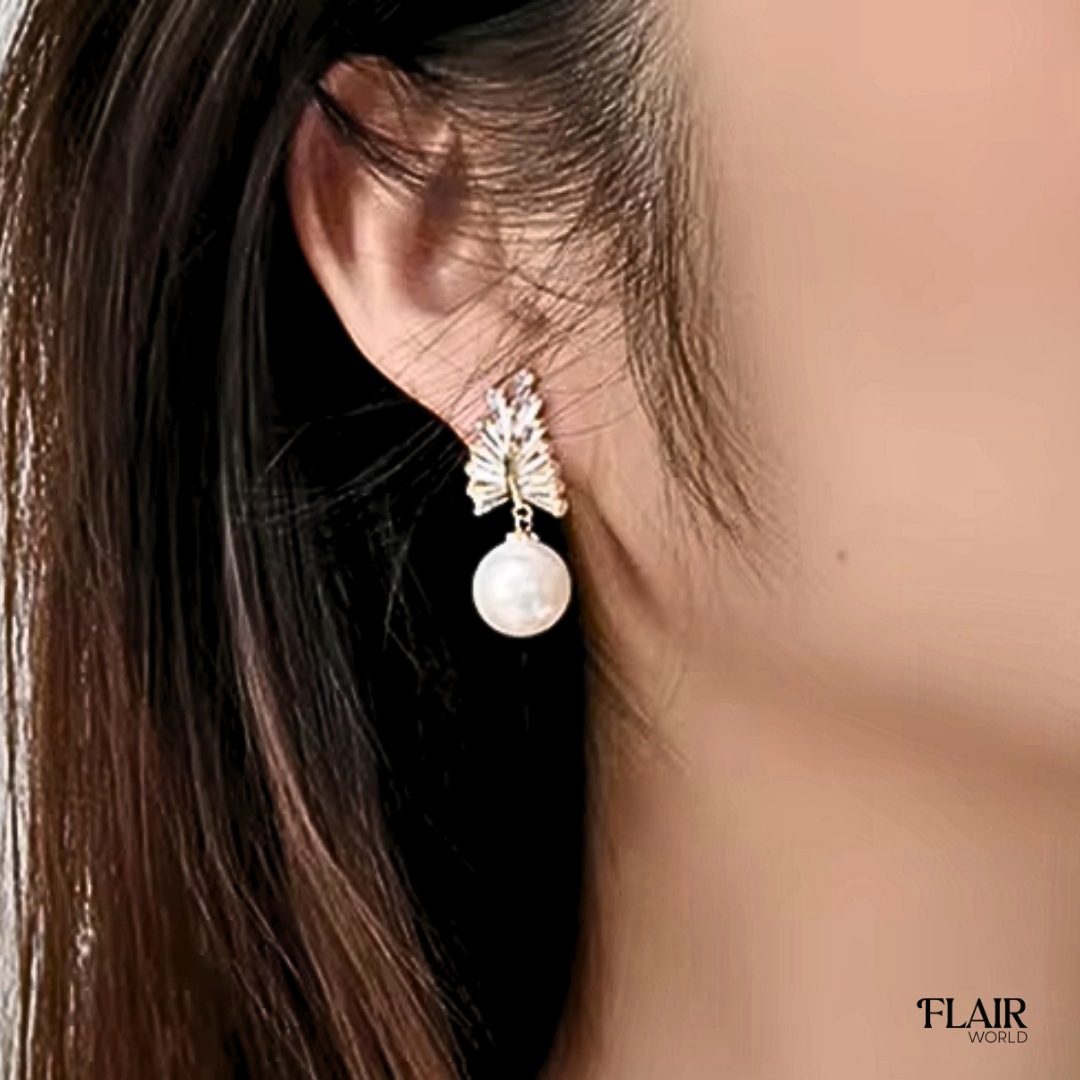 Firn Gold Pearl Earings