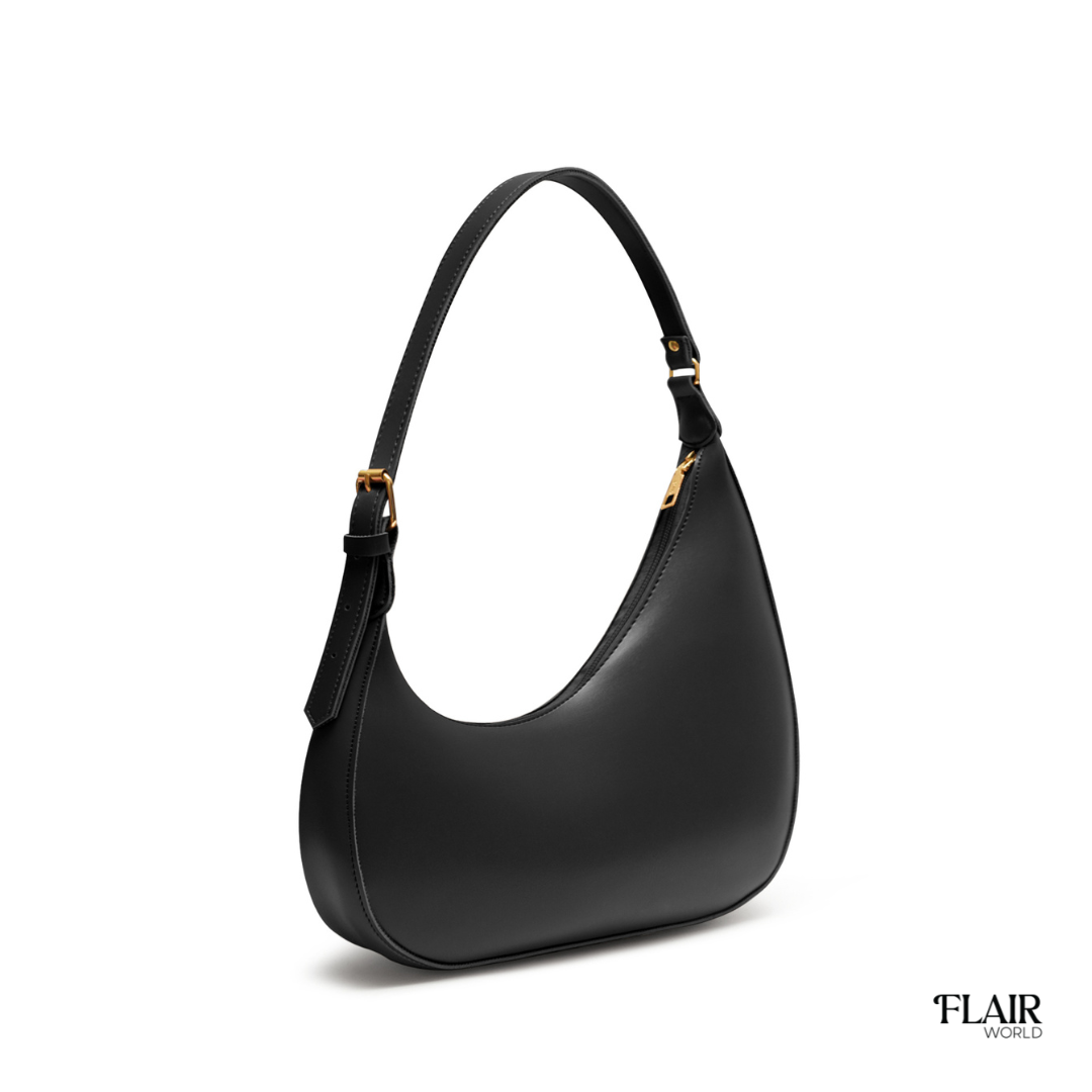 Alanna Black Hobo Bag