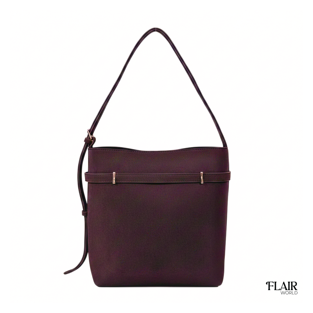 Christy Dark Brown Bucket Tote Bag