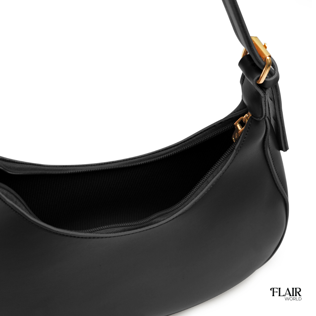 Alanna Black Hobo Bag