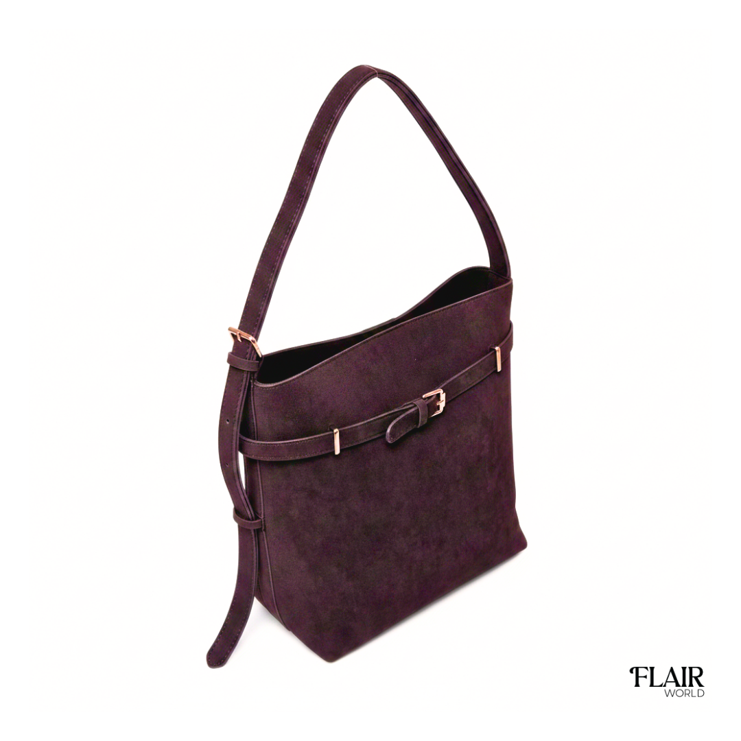 Christy Dark Brown Bucket Tote Bag